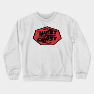 California West Coast badge surf waves Crewneck Sweatshirt